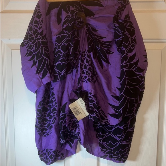Purple and Black Sarong Swim Cover-Up - Picture 2 of 5